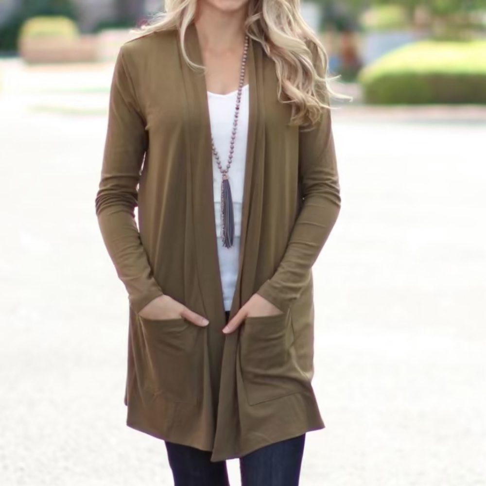 🎉HOST PICK🎉 3/4 sleeve Boutique Mocha Cardigan